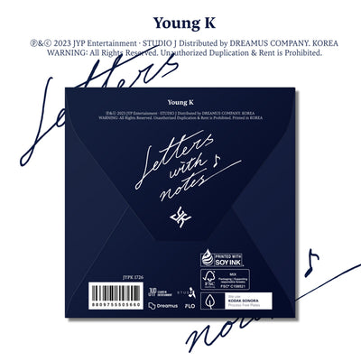 YOUNG K - 1st Studio Album [Letters with notes] (Digipack Ver.)