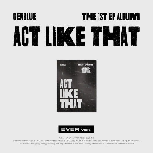 GENBLUE - 1st EP Album [ACT LIKE THAT] (EVER MUSIC Ver.)