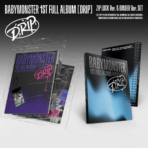 BABYMONSTER - 1st Full Album [DRIP] (RANDOM | ZIP LOCK Ver. / BINDER Ver.)