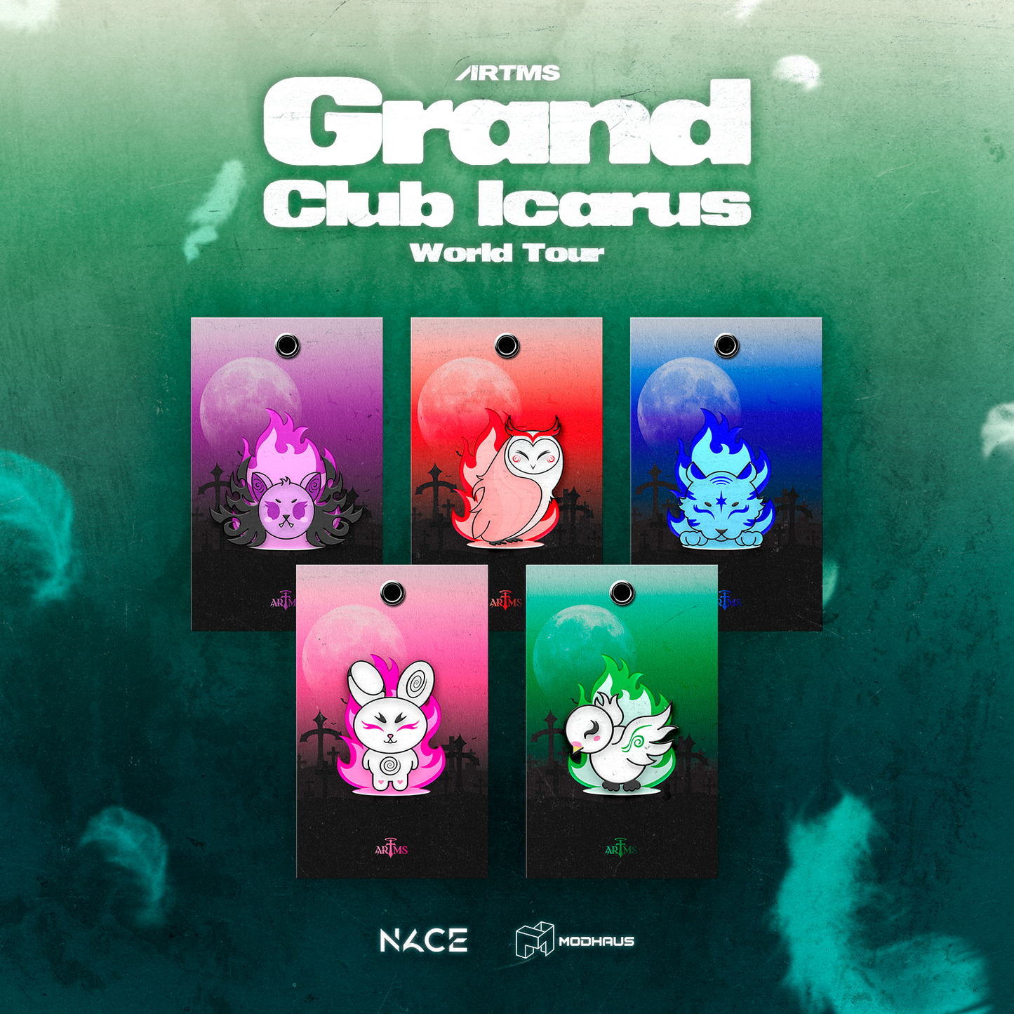 ARTMS <Grand Club Icarus> NACE Exclusive — Enamel Pins
