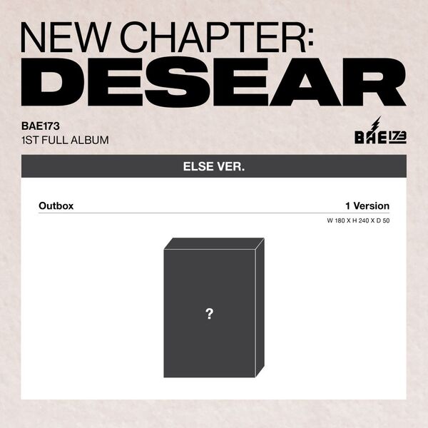 BAE173 - 1st Full Album [NEW CHAPTER : DESEAR] (ELSE Ver.)