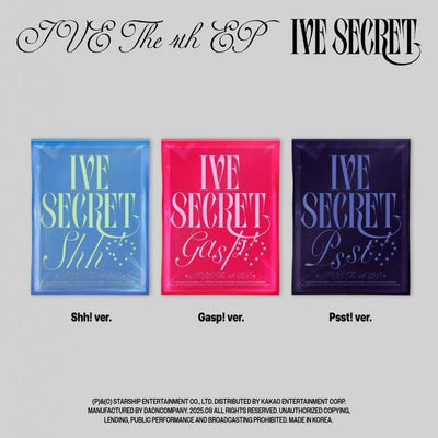 IVE - 4th Mini Album [IVE SECRET] (RANDOM | Shh! / Gasp! / Psst! Ver.)